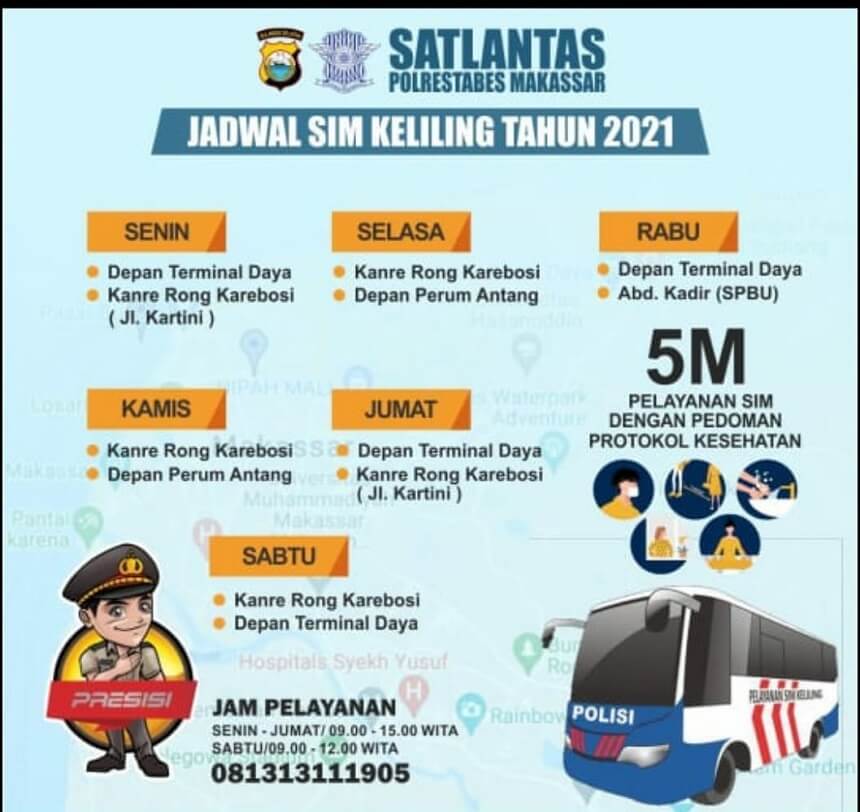 Jadwal Pelaksanaan SIM Keliling Makassar