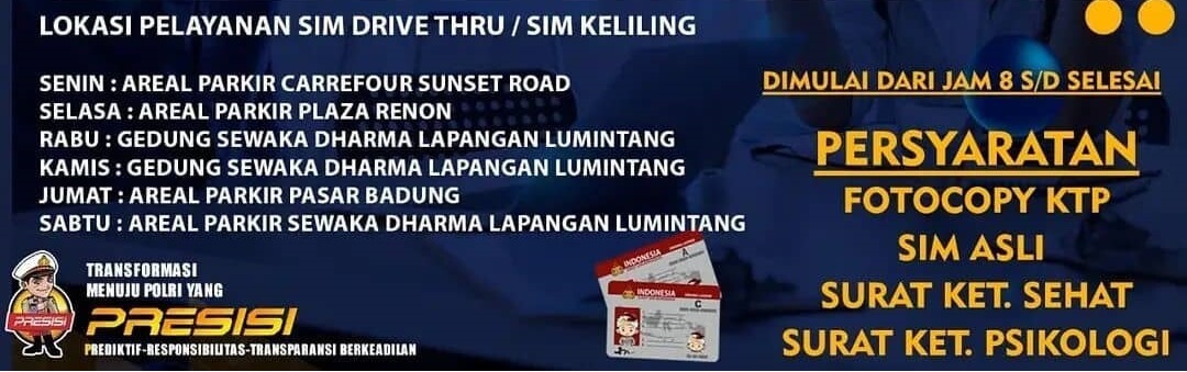 Jadwal SIM Keliling Kota Denpasar