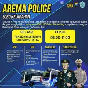 Jadwal Arema Police Sobo Kelurahan di Malang