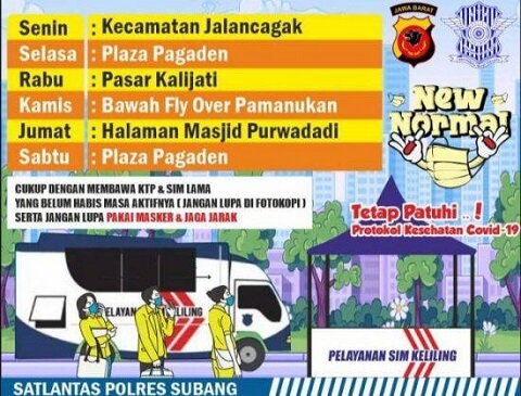 Jadwal SIM Keliling Wilayah Subang Terbaru